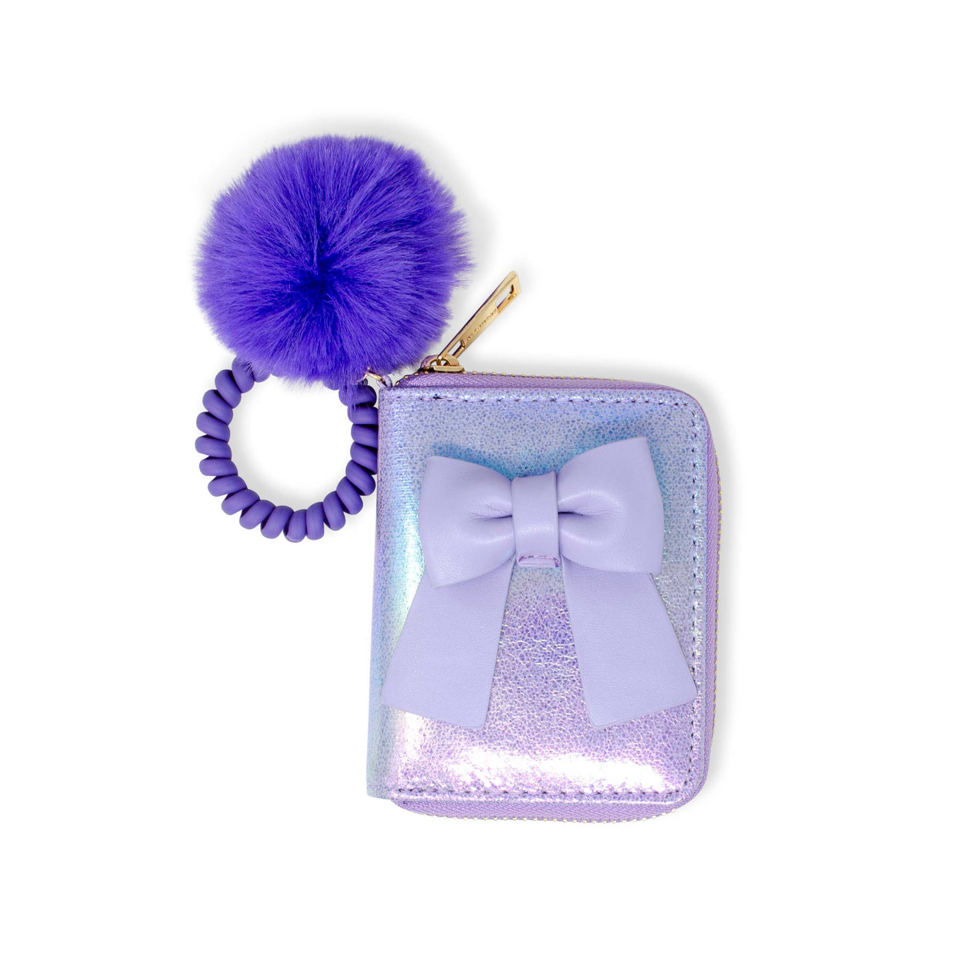 Tiny Treats - Shiny Jumbo Bow Spiral Strap Wallet