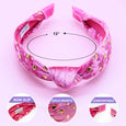 Frog Sac - Kids Knot Headband - Gold Heart Stud Velvet Hair Accessories
