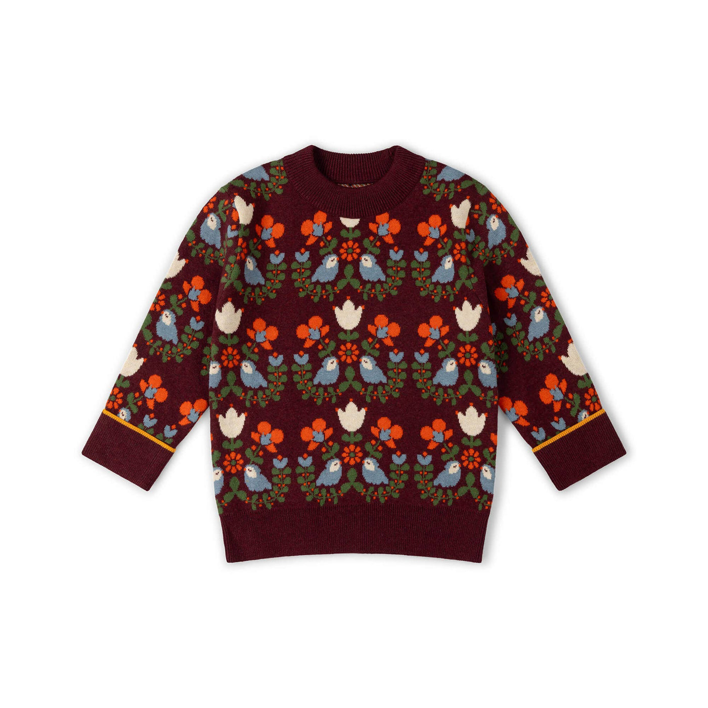 Little Green Radicals - Folk Birds Knitted Jumper