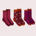 Little Green Radicals - Berry Petals Ankle Socks 3 Pack in box