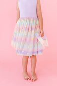 Bird & Bean® - Kids Bamboo + Tulle Dress - Astra Rainbow Twinkle 
