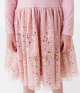 Bird & Bean® - Kids Star Dress - Girls Tulle Twinkle Holiday Dress - Stella