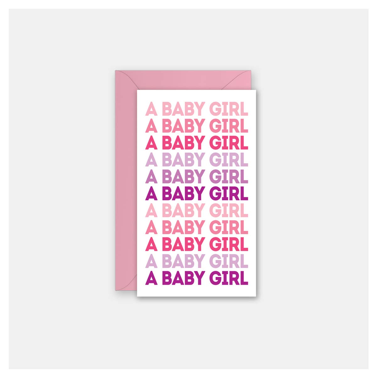 Rock Scissor Paper - Baby Girl Repeat - Gift Enclosure Card