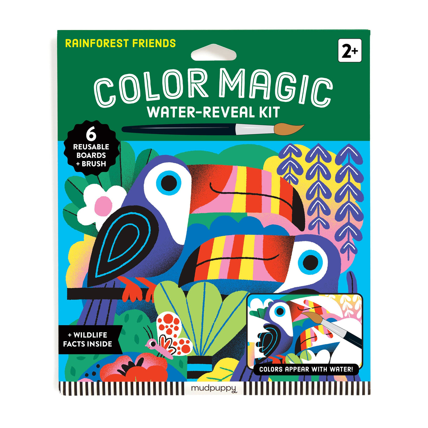 Chronicle Books - Rainforest Friends Color Magic Water-Reveal Kit