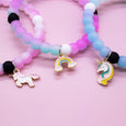 Frog Sac - Glow in the Dark Unicorn Charm Bubble Bracelets -