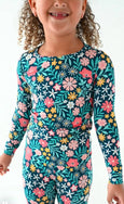 Bird & Bean® - Bamboo Navy Floral - Maren pajamas