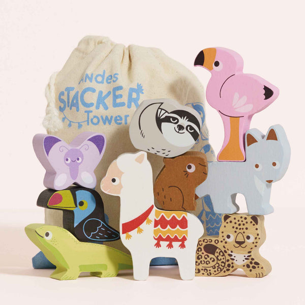 Le Toy Van, Inc. - Andes Stacking Animals & Bag