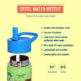 Wildkin - Wild Animals 18 oz Steel Water Bottle