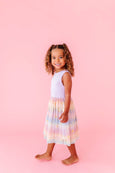 Bird & Bean® - Kids Bamboo + Tulle Dress - Astra Rainbow Twinkle 