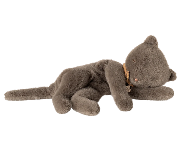 Maileg - Sleeping Kitten Plush, medium - Grey