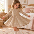 Sweet Bamboo - Swirly Girl Dress - Brown Leopard Print