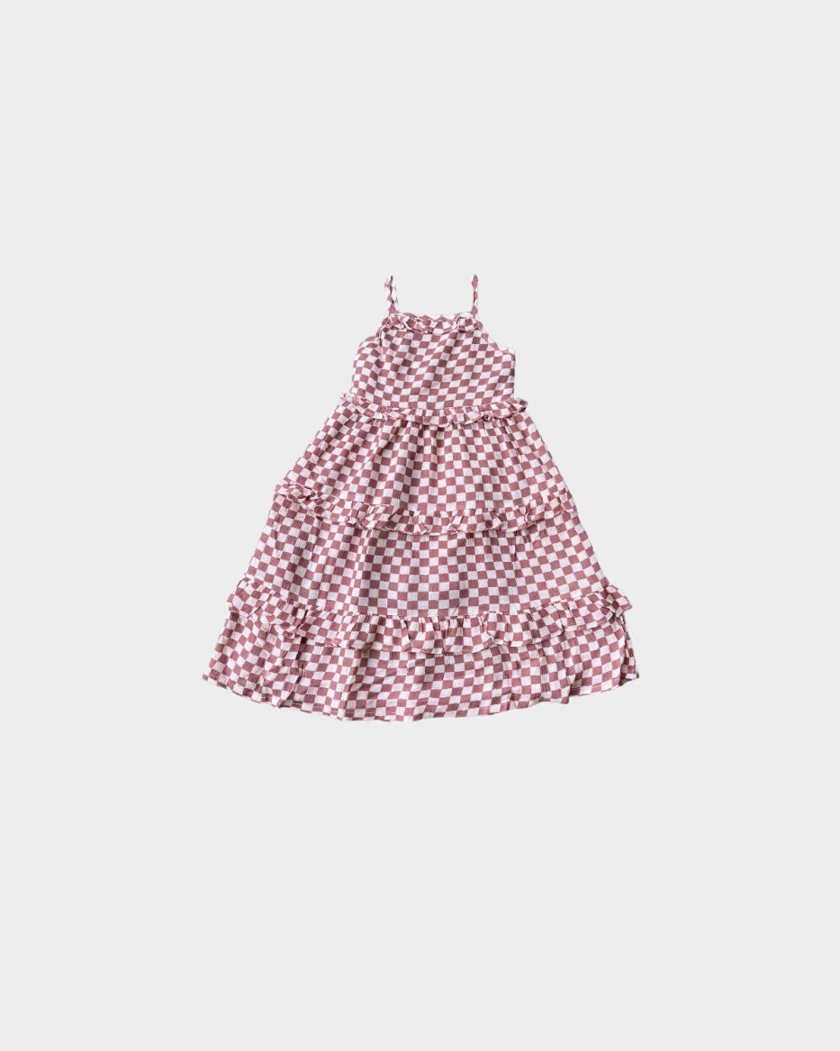 Babysprouts - Maxi Ruffled Checkered Dress