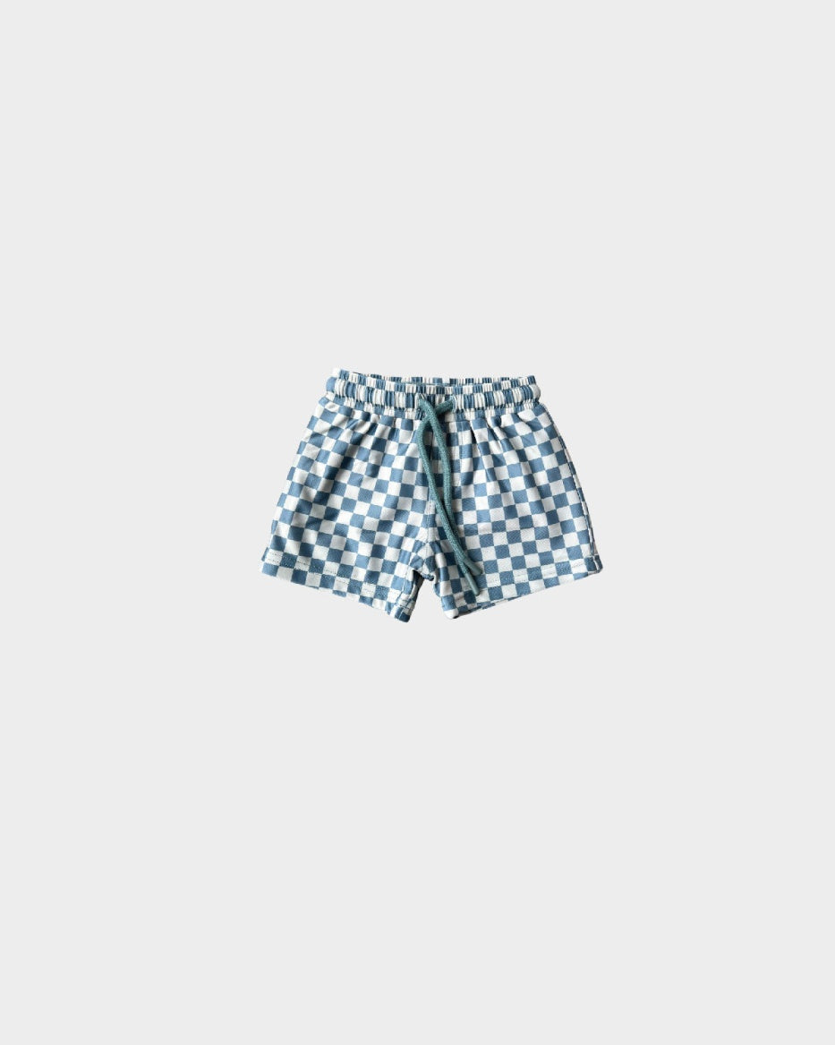 Babysprouts - Boys Blue Check Swim Shorts