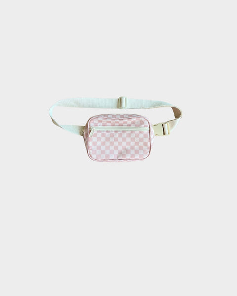 Babysprouts -Mini Pink Checkered Belt Bag