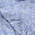 Creamie - Floral Blue Crepe Dress