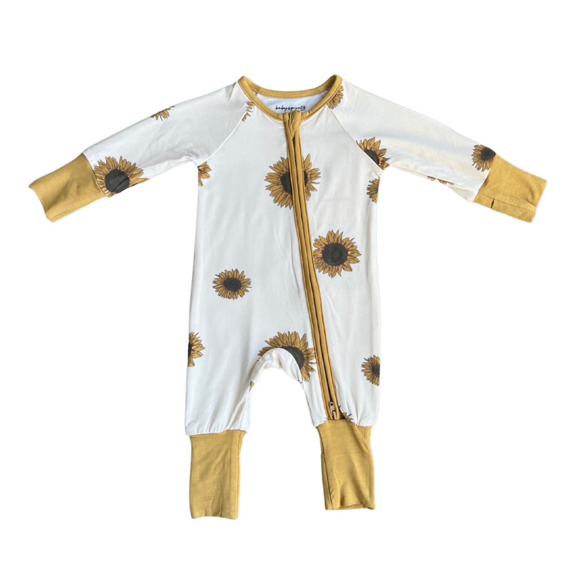 Babysprouts - Bamboo Footless Romper in Sunflower