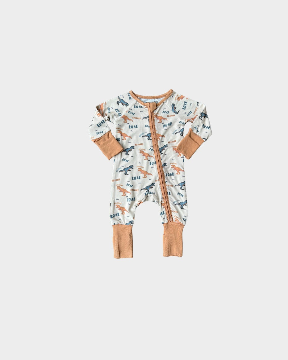 Babysprouts - Bamboo Footless Romper in Dino