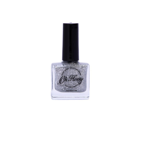 Oh Flossy - Nail Polish: Authentic - Silver Glitter