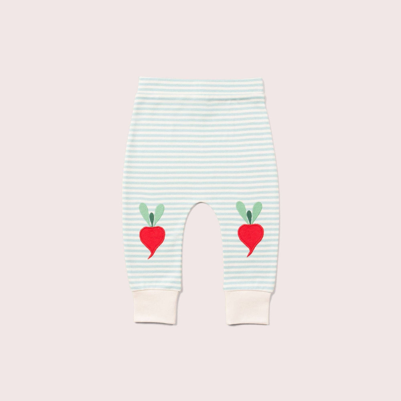 Little Green Radicals - Radical Radish Knee Patch Striped Joggers - Two Little Birds Boutique