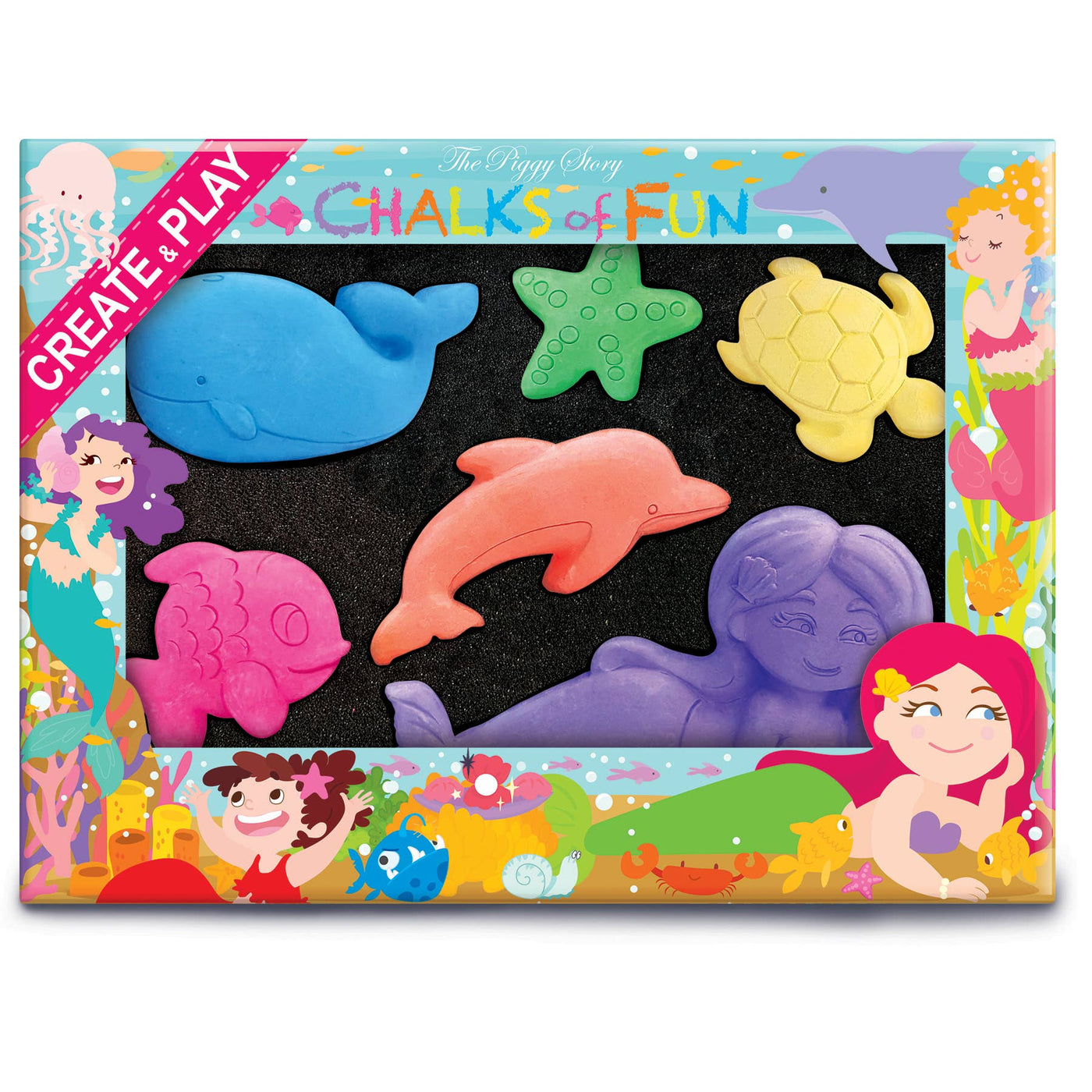 The Piggy Story - Magical Mermaids Chalk Critters