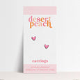 Desert Peach - Pink Hearts Stud Earrings