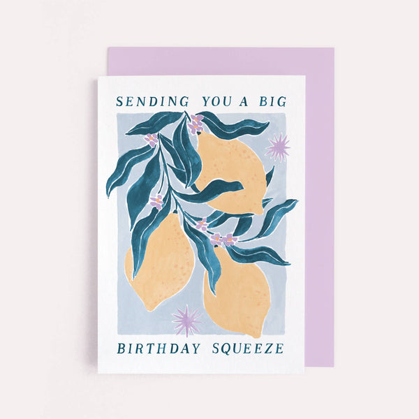 Sister Paper Co. - Lemons Birthday Card | Female Birthday Card | Art Card - Two Little Birds Boutique