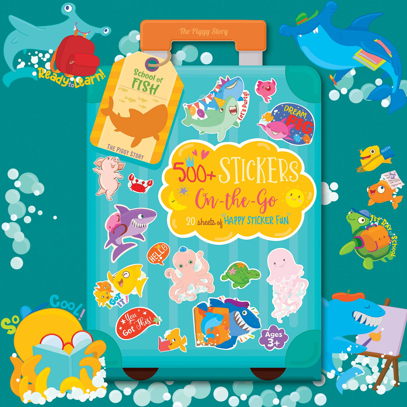 The Piggy Story - 500+ Stickers On-the-Go School of Fish