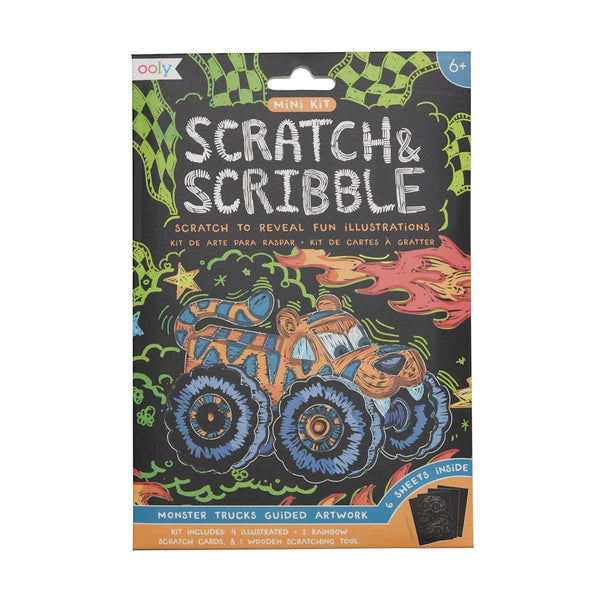 OOLY - Mini Scratch & Scribble Art Kit: Monster Truck - Two Little Birds Boutique