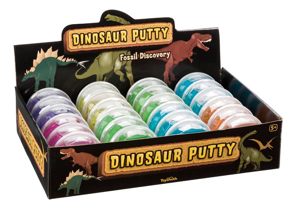Toysmith - Dinosaur Fossil Putty, Reusable, Tactile, 3-1/2" container - Two Little Birds Boutique