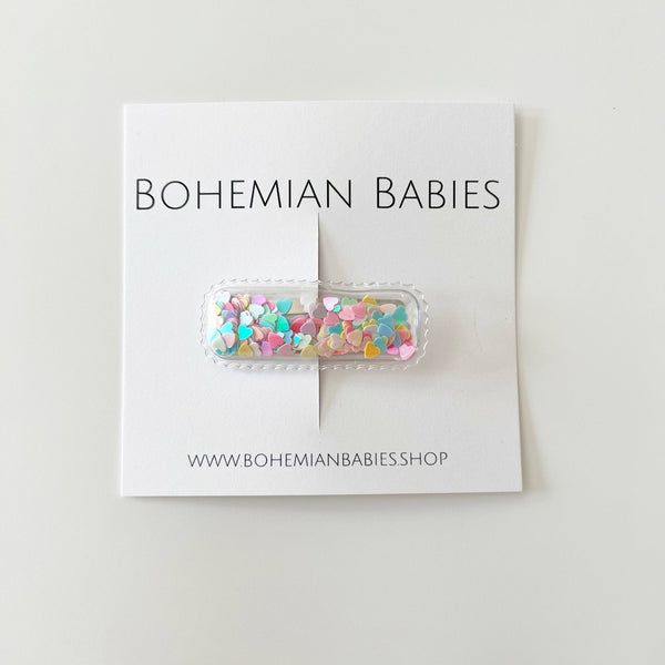 Bohemian Babies - Pastel Hearts Snap Clips