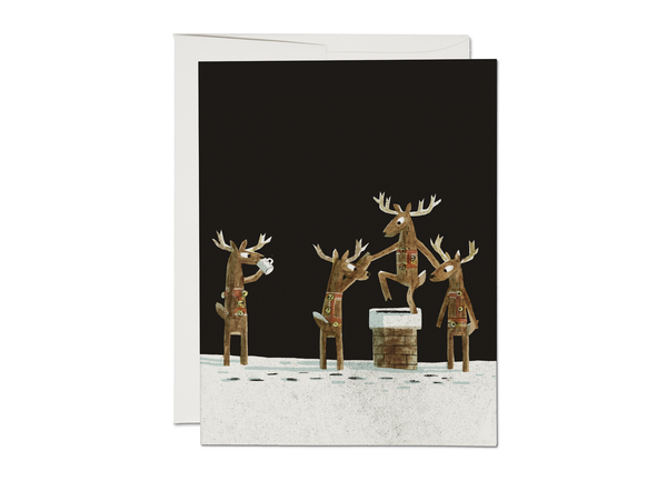Down the Chimney holiday greeting card: Singles