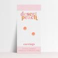 Desert Peach - Coral Smiley Stud Earrings