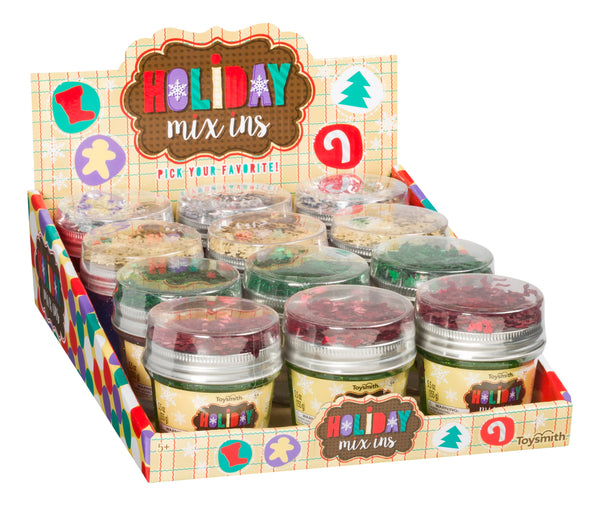 Toysmith - Holiday Mix Ins, Putty/Slime Kit, Clear/Confetti/Colorful - Two Little Birds Boutique