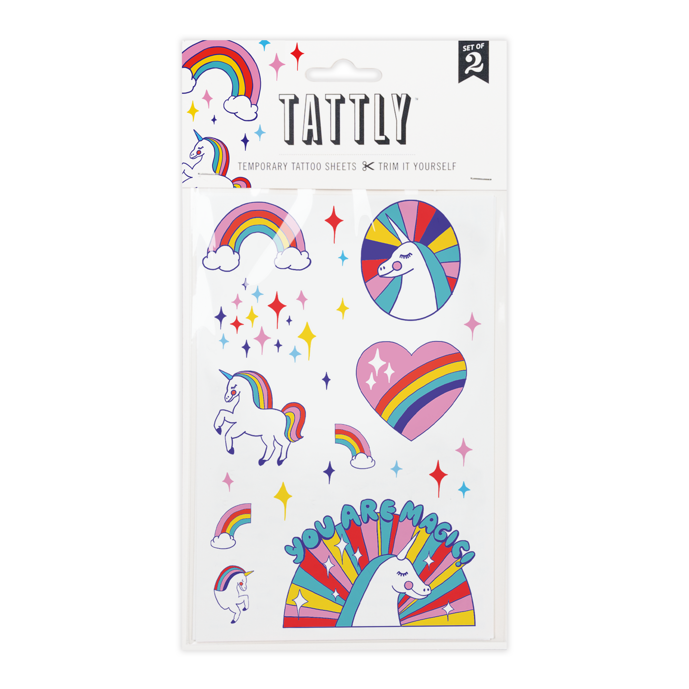 Tattly - Rainbow Unicorns Tattoo Sheets