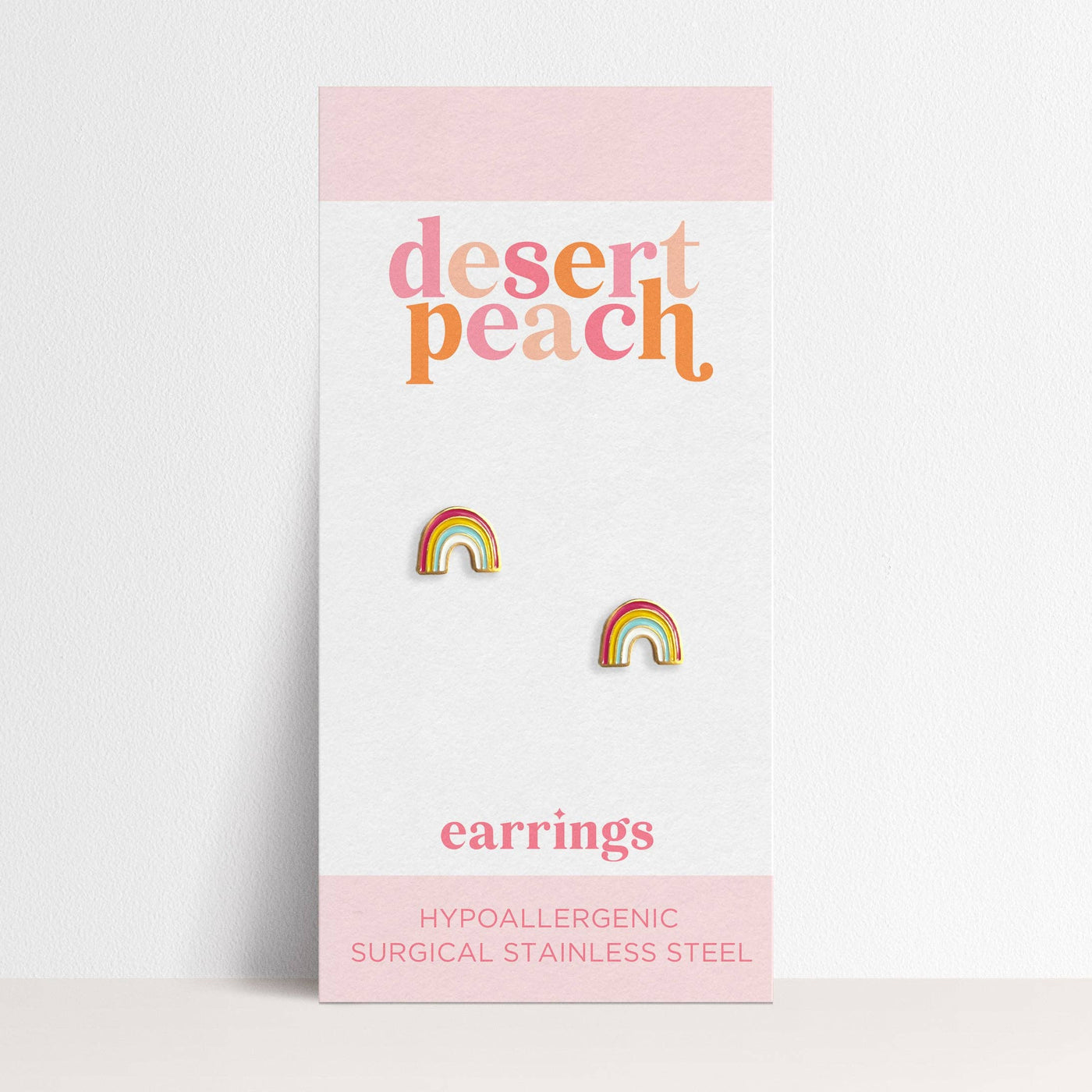 Desert Peach - Rainbow Stud Earrings
