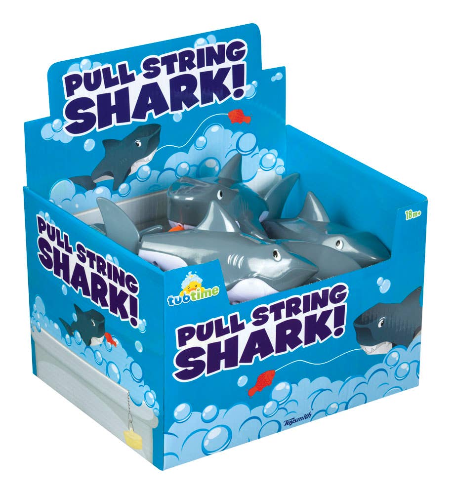 Toysmith - Pull-String Shark, Swimming Bath Toy, Pool Toy - Two Little Birds Boutique