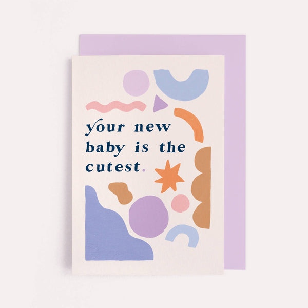Sister Paper Co. - Cutest New Baby Card | Gender Neutral Baby | Rainbow Card - Two Little Birds Boutique