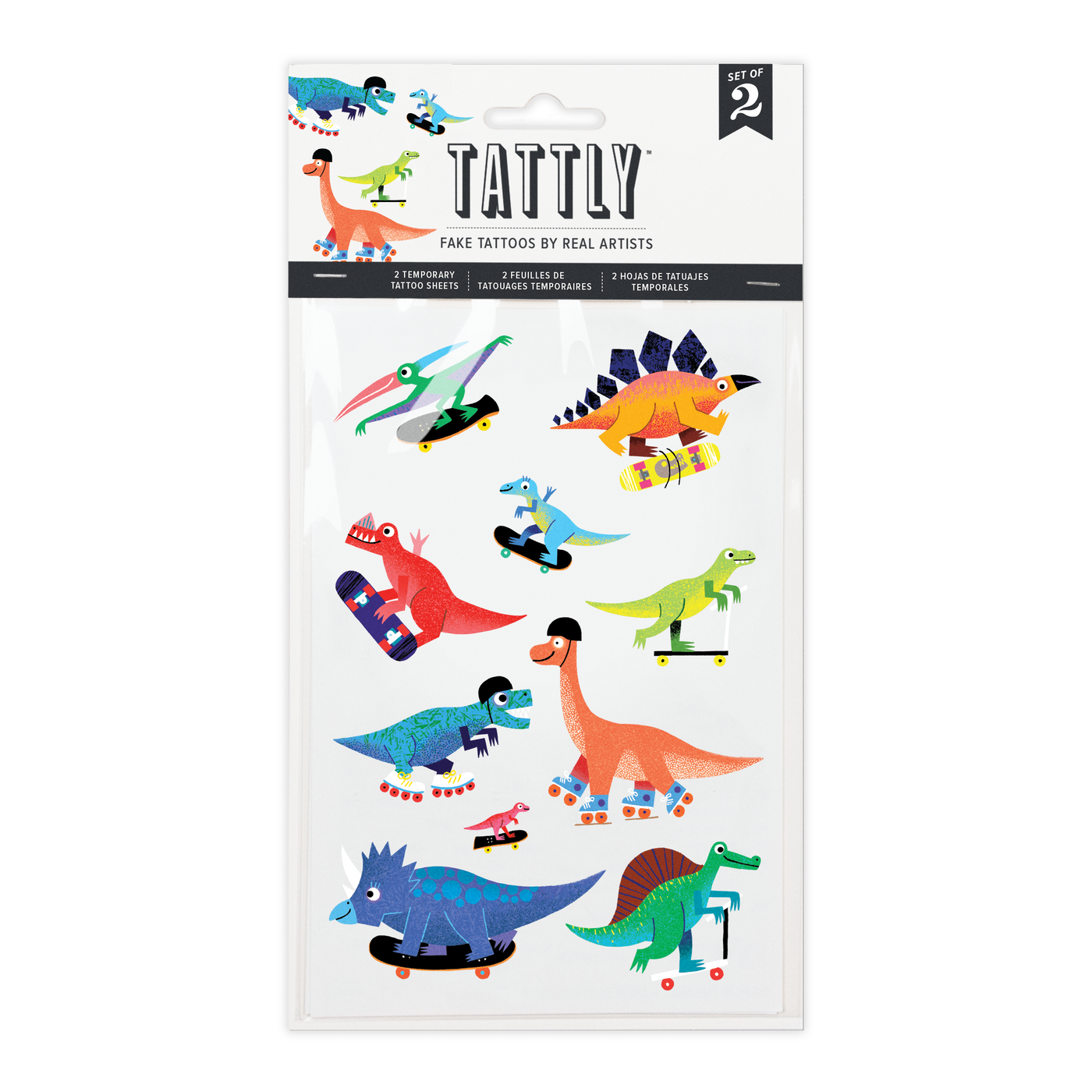 Tattly - Dino Derby Tattoo Sheets