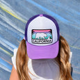 Grom Squad - California Lic Plate Trucker Hat Lavender - Two Little Birds Boutique