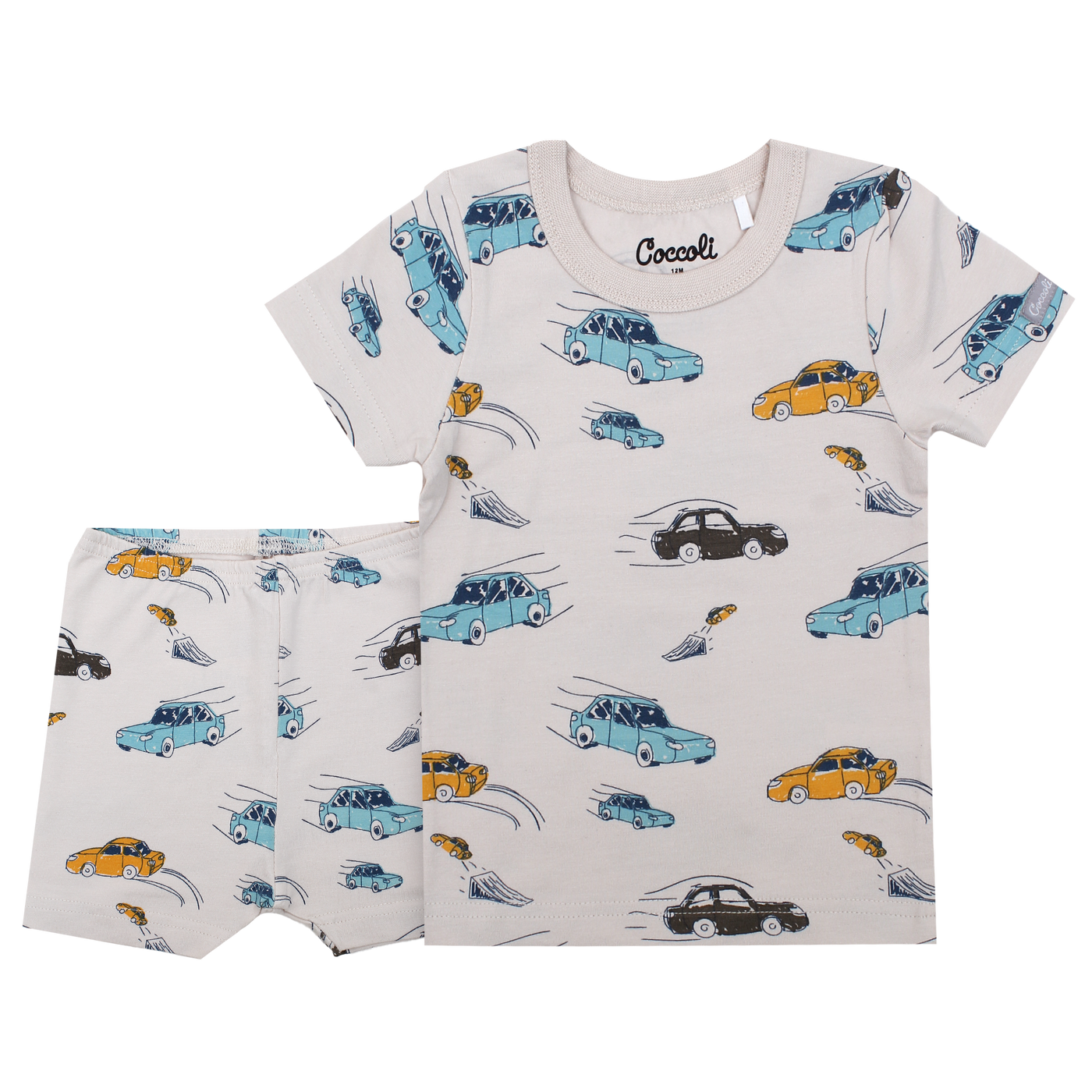 Coccoli - Car Print Short Sleeve Pajama Set