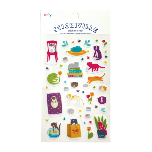 OOLY - Stickiville Standard - Quirky Cats (Clear Vinyl)