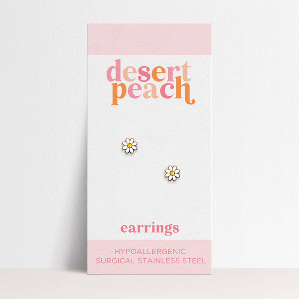 Desert Peach - Daisy Stud Earrings