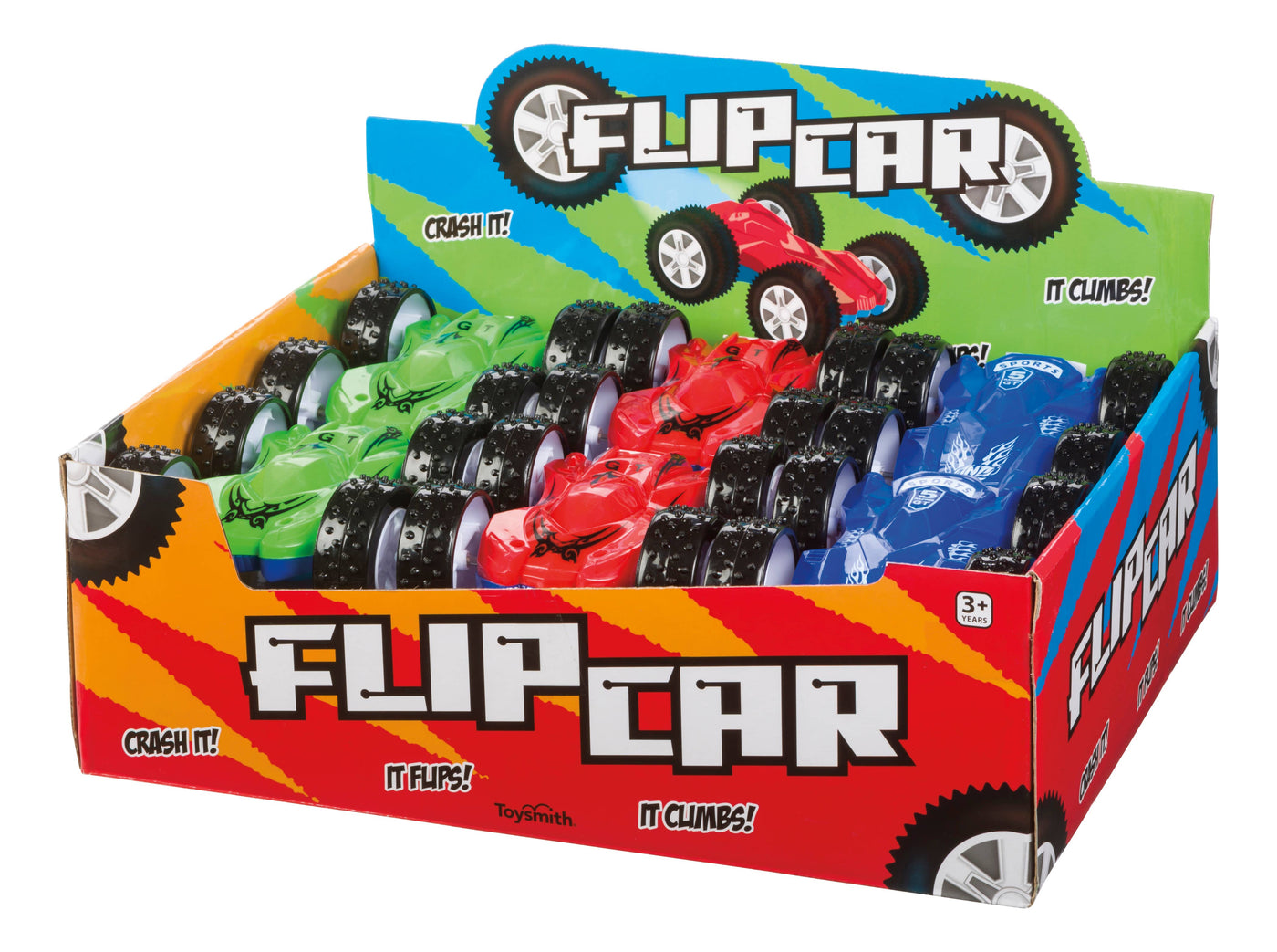 Toysmith - Flip Car, Friction Pull-back, Action Packed, Indoor/Outdoor - Two Little Birds Boutique