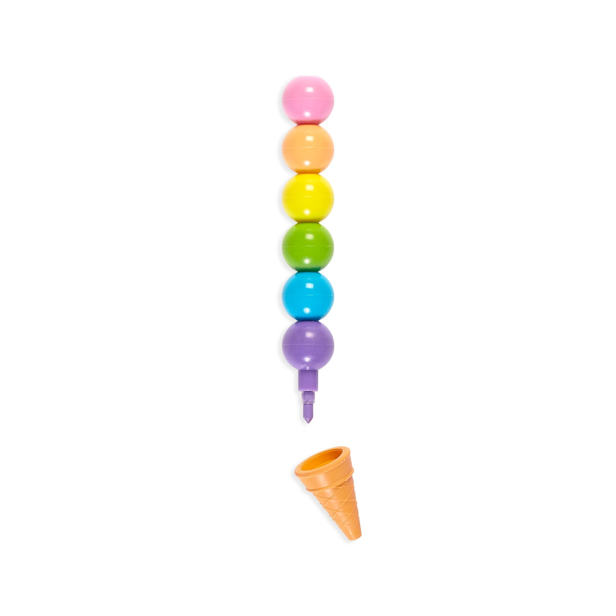 OOLY - Rainbow Scoops Vanilla Scented Stacking Erasable Crayons - Two Little Birds Boutique