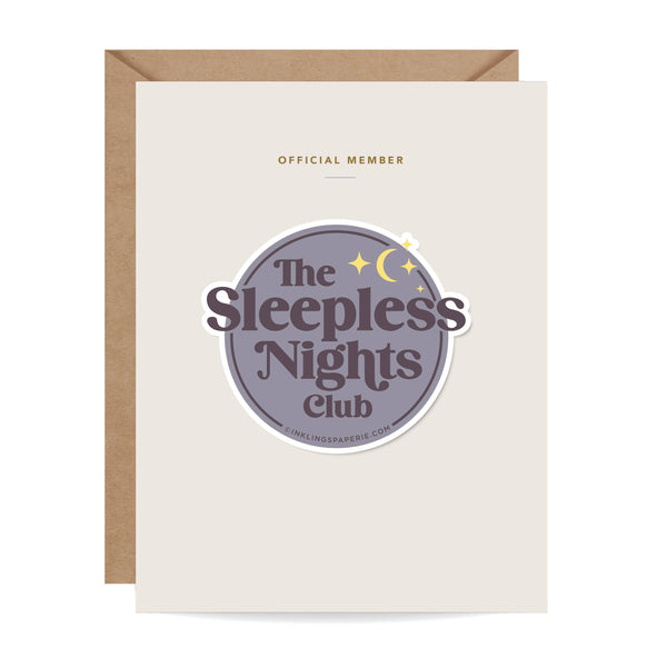 Inklings Paperie - Sticker Card - Sleepless Nights Club