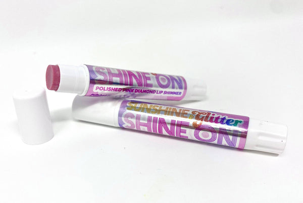 Sunshine & Glitter - SHINE ON Polished Pink Diamond Organic Lip Shimmer - Two Little Birds Boutique