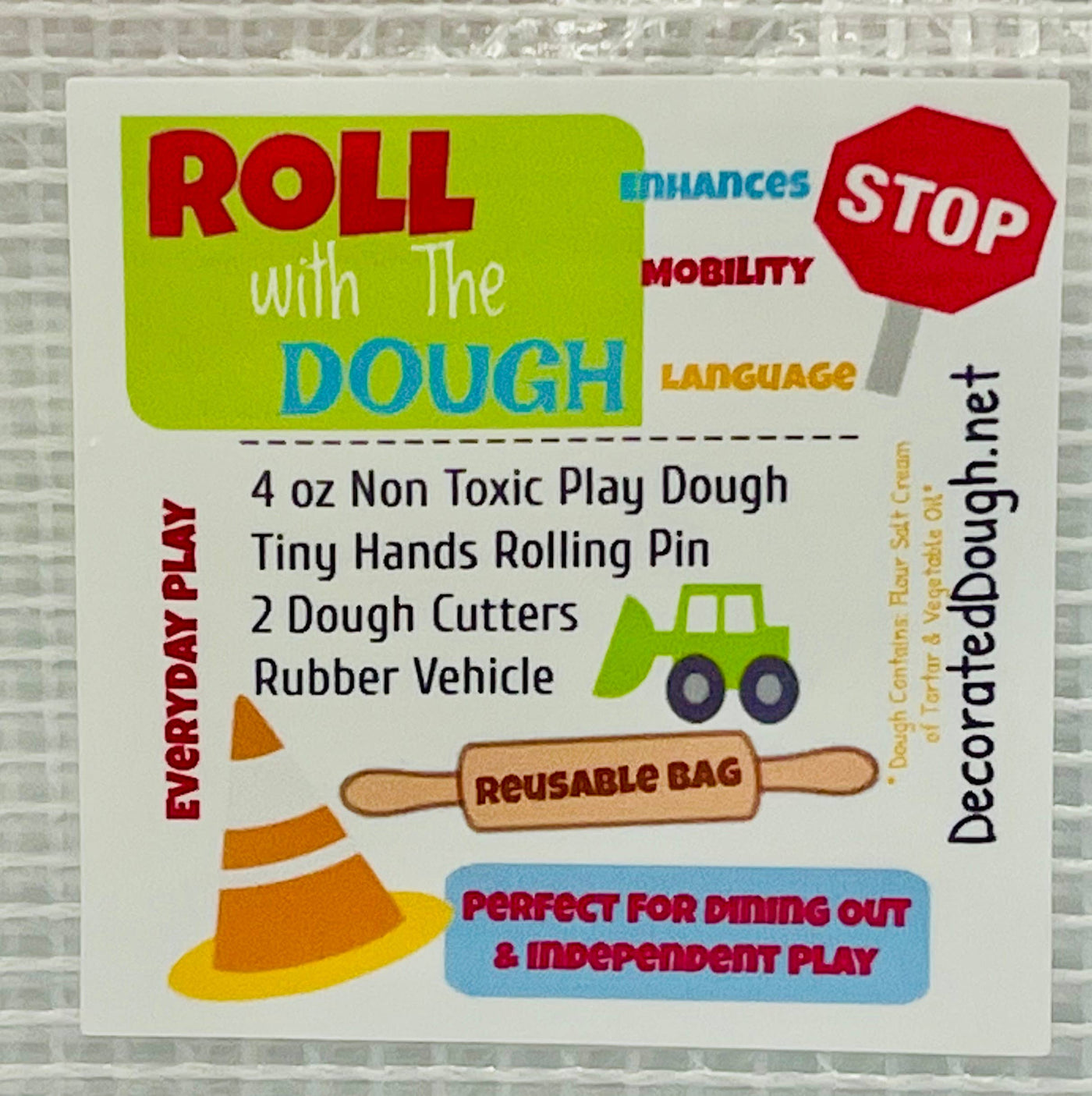 Decorated Dough - Roll W/ Vehicle Dough