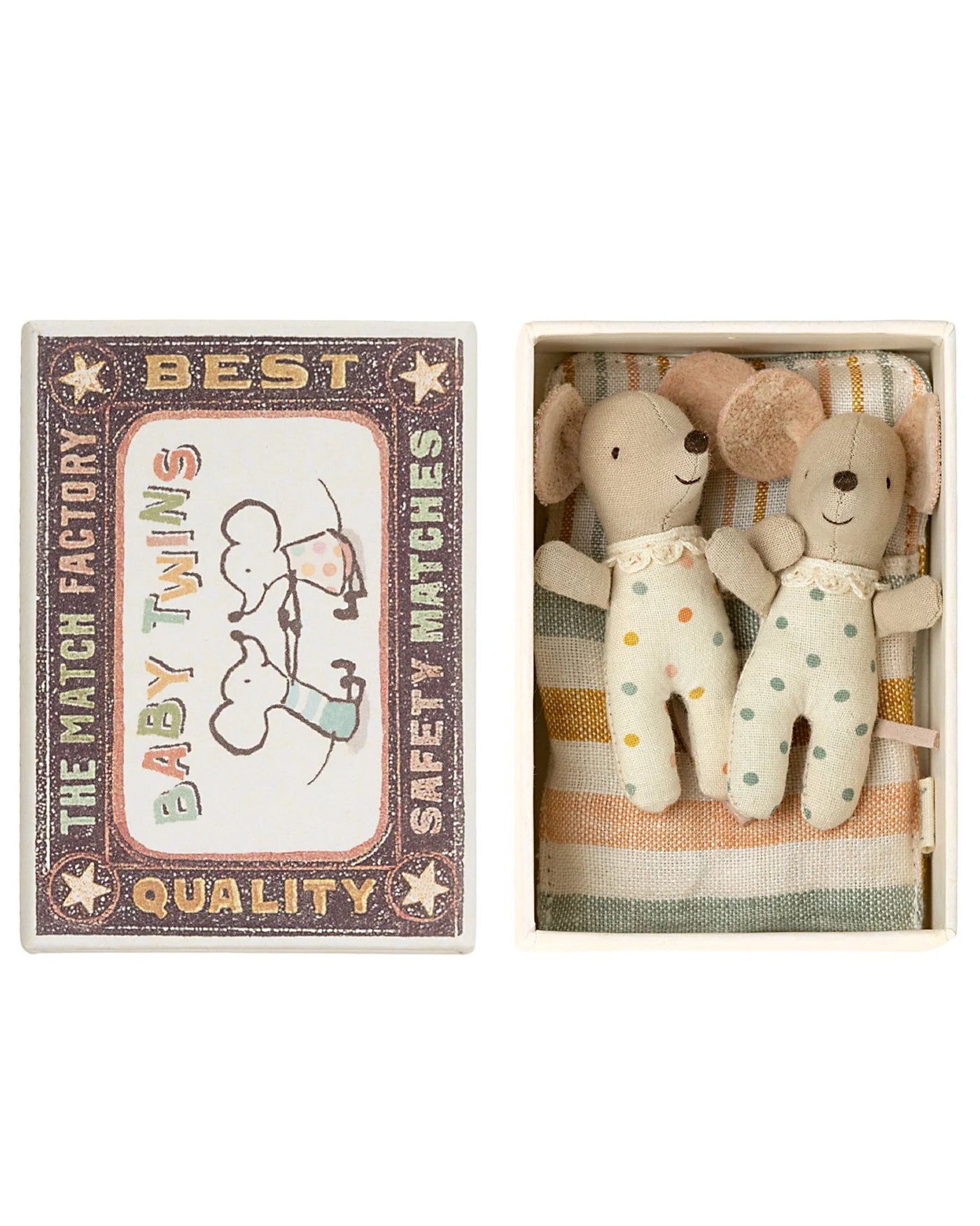 Maileg - Maileg - Twins, Baby Mice In a Matchbox