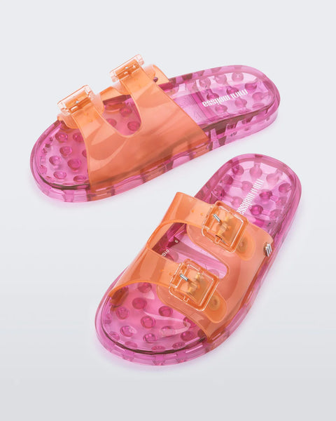 Mini Melissa - Wide Sandal - Orange & Pink