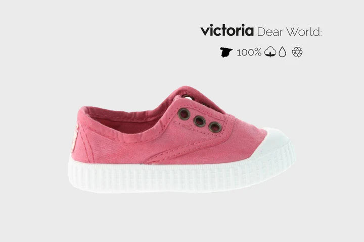 Victoria - Frambuesa Natural Rubber & Recycled Eco Cotton Sneakers